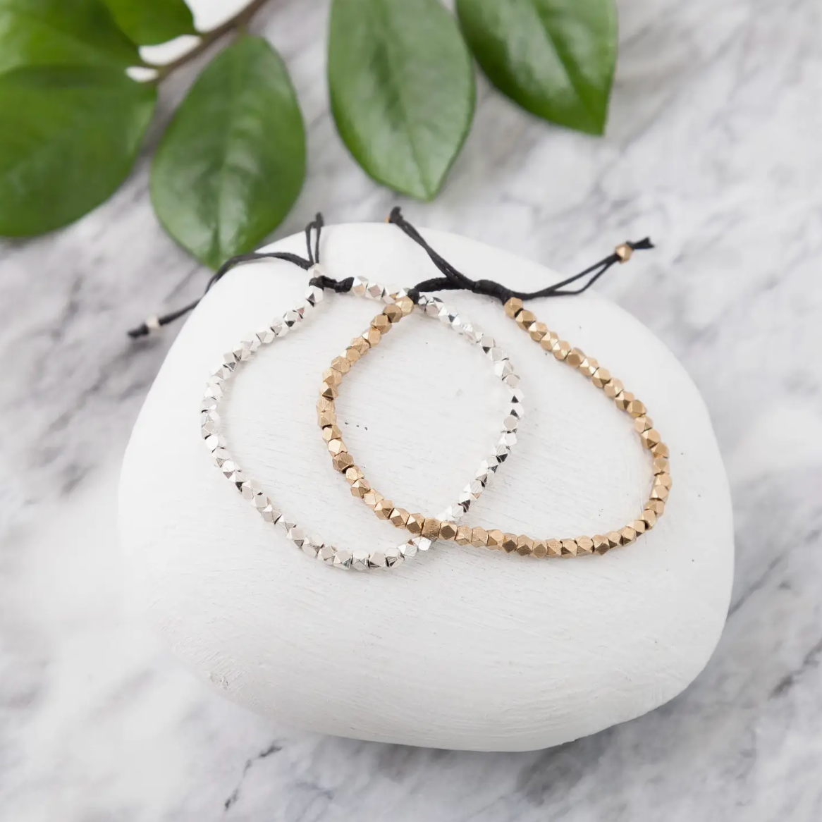 bracelet - faceted geometric beads by baizaar