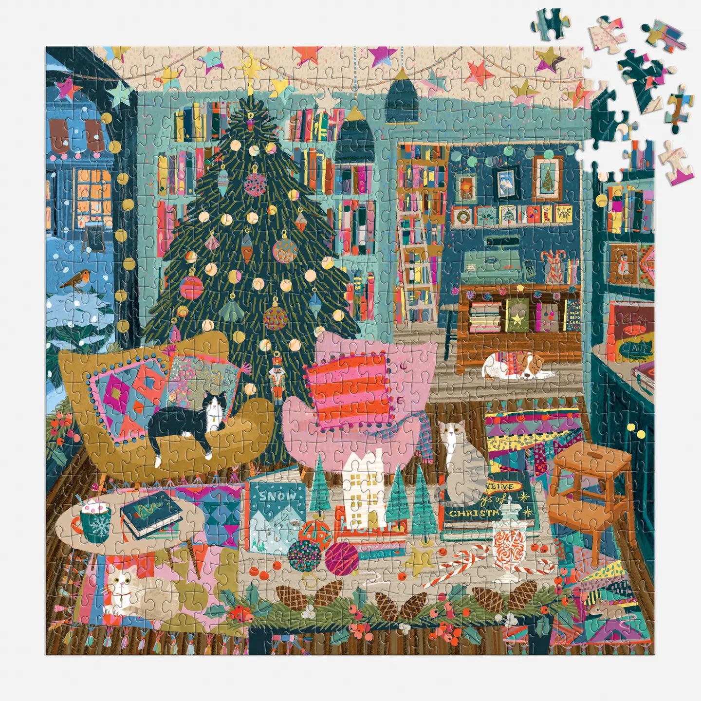 puzzle - season's readings - 500 piece foil by chronicle books