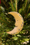 ornament - recycled paper board - crescent moon by east end press