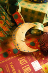 ornament - recycled paper board - crescent moon by east end press
