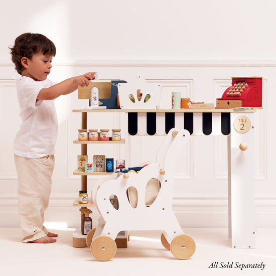 toy - cash register & money - classic wooden by le toy van, inc.