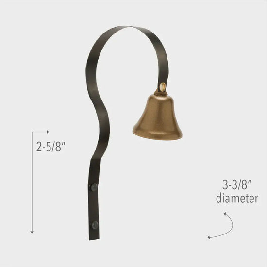 shopkeeper’s bell - steel - metallic gold powder coated by bevin bells