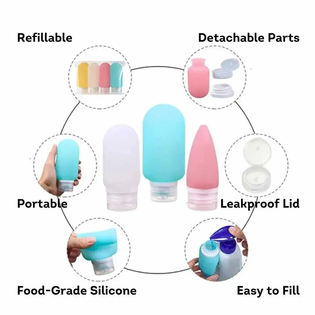 travel bottle 3oz - silicone by the green jar