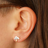 earrings - silver cloud - bronze lightning by nina designs