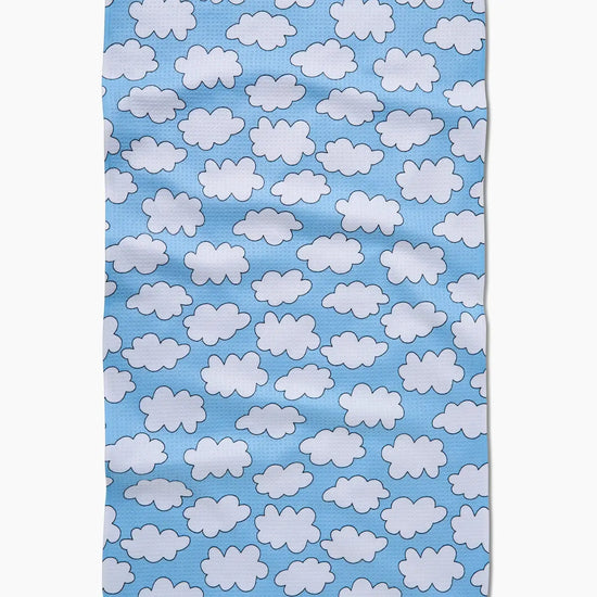 tea towel - microfiber - silver linings clouds by geometry house