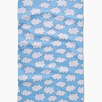 tea towel - microfiber - silver linings clouds by geometry house