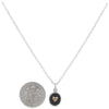 necklace - silver shadow box - bronze heart - 18" by nina designs