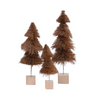 tree - sisal bottle brush - brown (3 sizes) by creative co-op