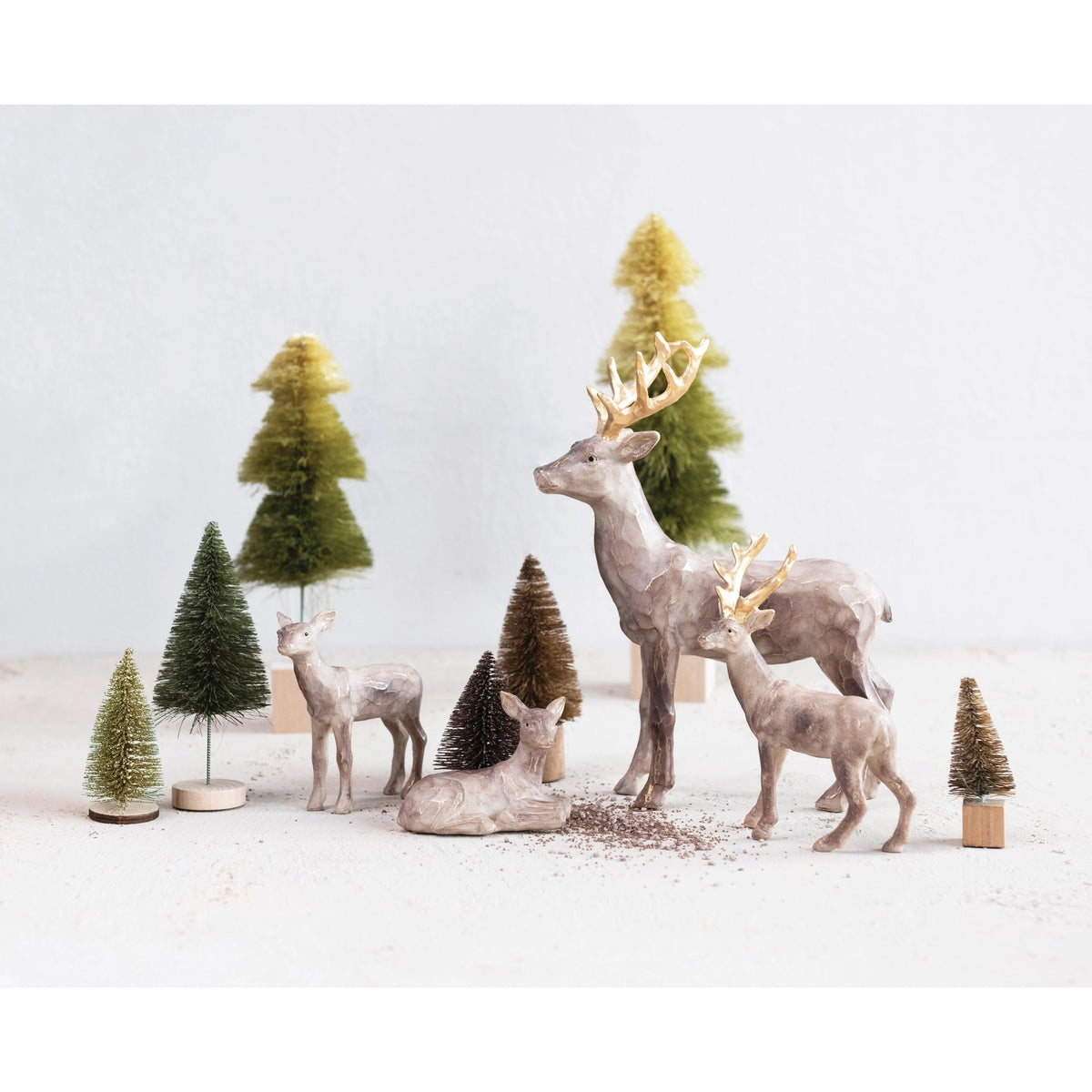 sisal botttle brush tree - green ombre by creative co-op