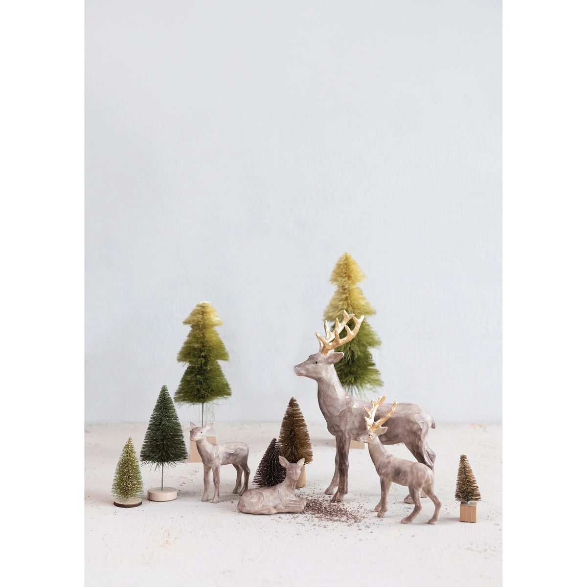 sisal botttle brush tree - green ombre by creative co-op