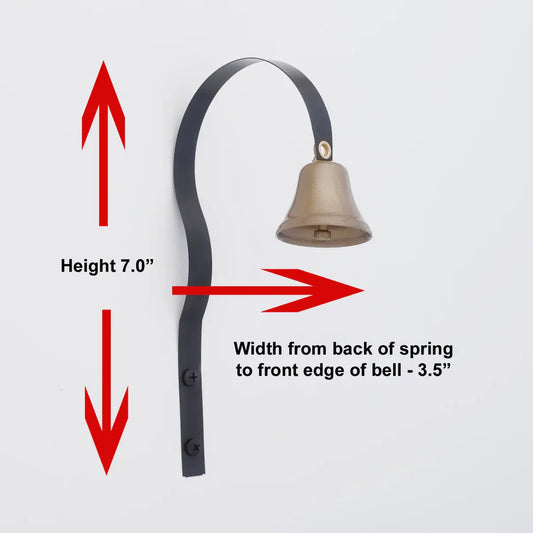 shopkeeper’s bell - steel - metallic gold powder coated by bevin bells