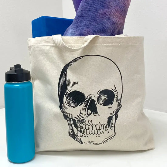 bag - canvas tote - skull by counter couture