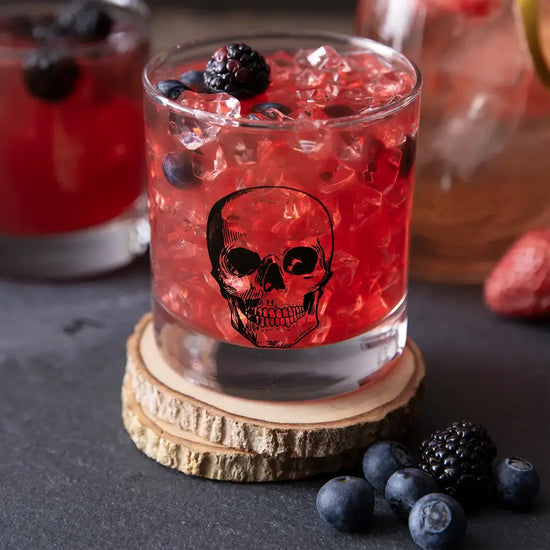rocks glass - skull by counter couture
