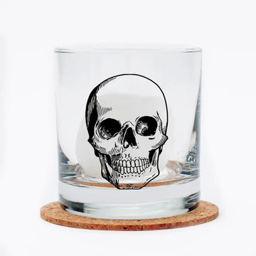 rocks glass - skull by counter couture