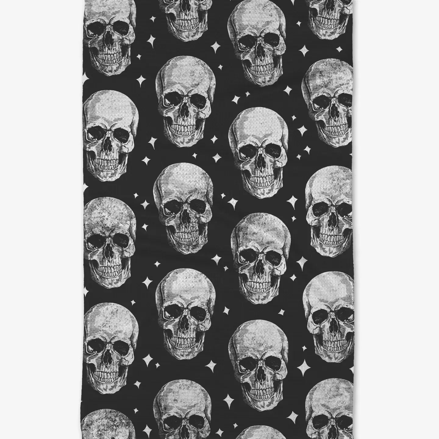 tea towel - microfiber halloween - skulls by geometry house
