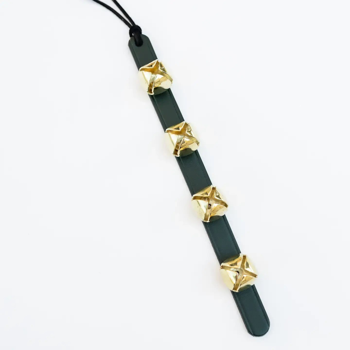 sleigh bells - leather/brass - evergreen by millstream home