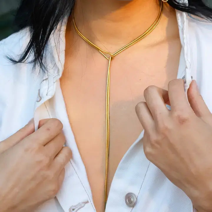 necklace - slipknot - 18kgp by peter and june
