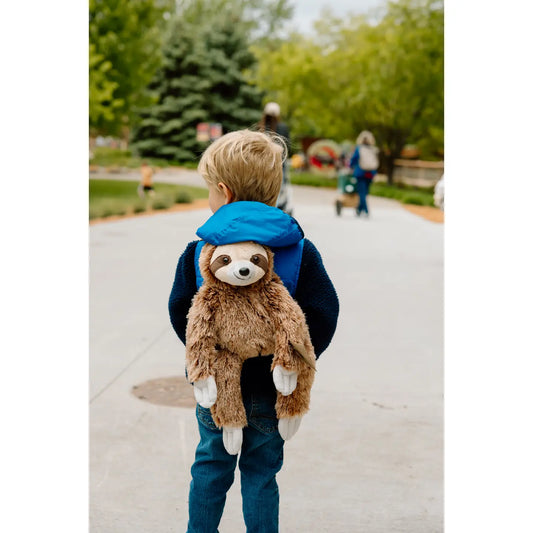 backpack - animal plush - sloth by the petting zoo