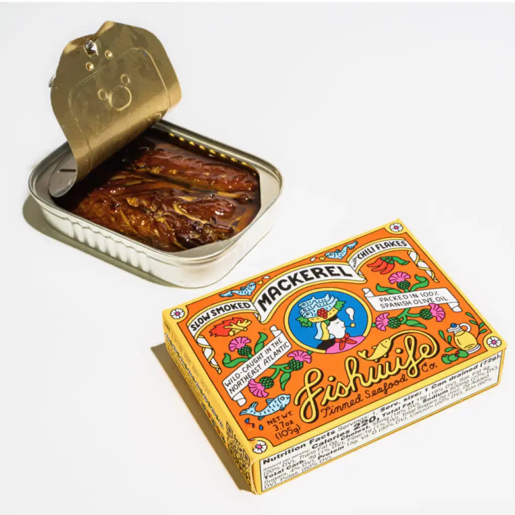 snack - mackerel - slow smoked w/chili flake by fishwife