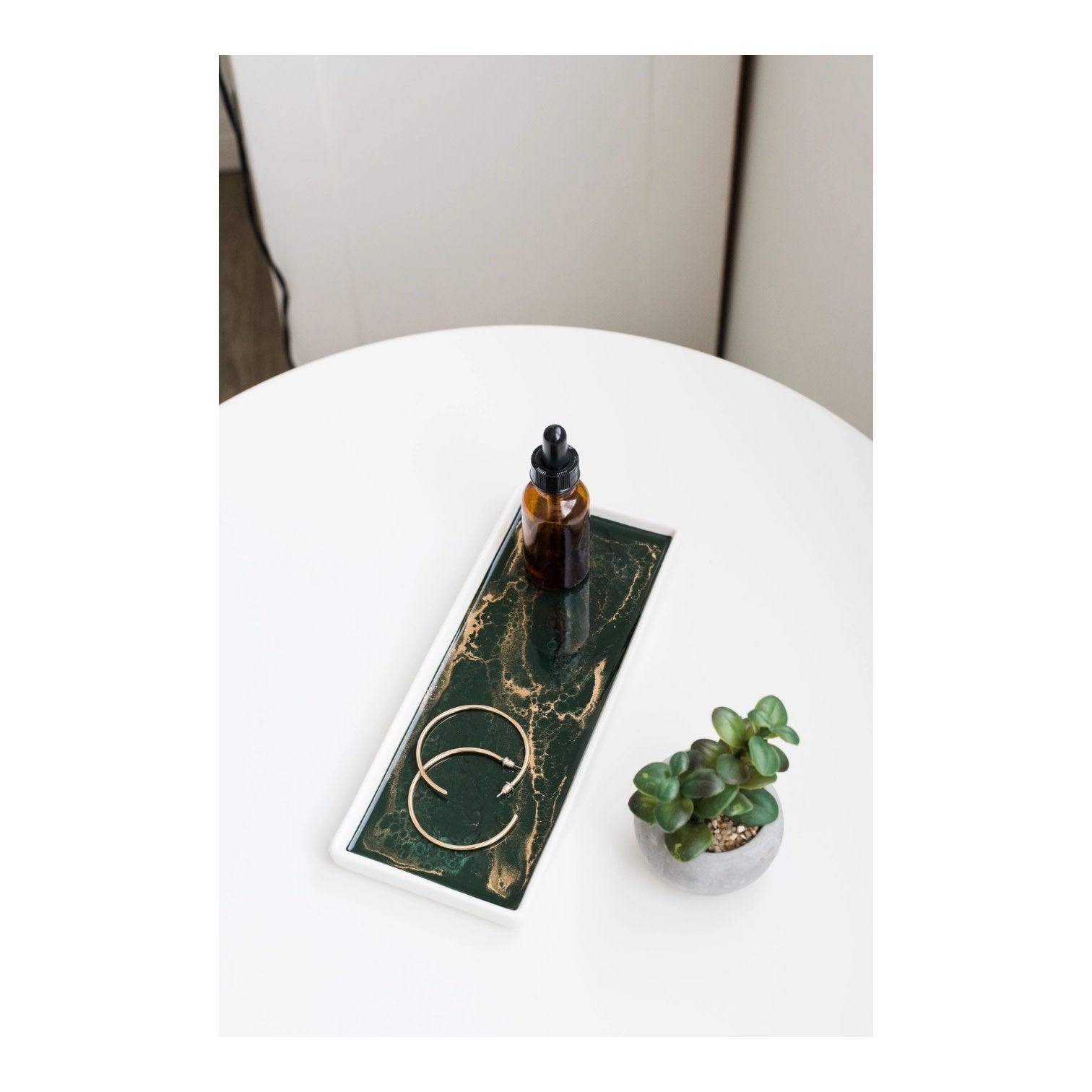 ceramic serving tray - jade green by lynn & liana serveware