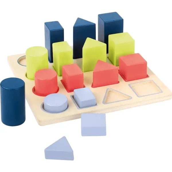wooden puzzle - geometry shape fitting by hauck toys