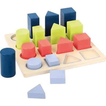wooden puzzle - geometry shape fitting by hauck toys