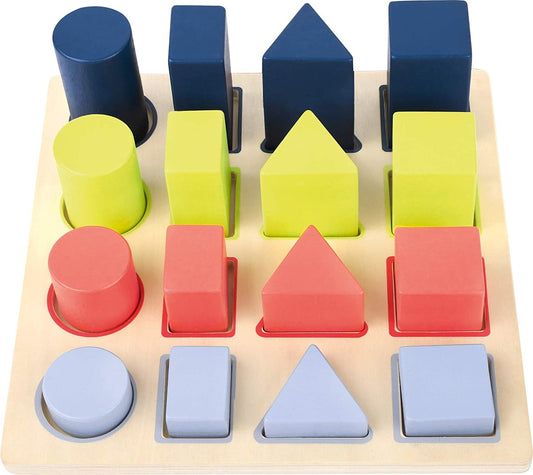 wooden puzzle - geometry shape fitting by hauck toys