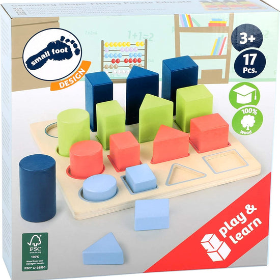 wooden puzzle - geometry shape fitting by hauck toys