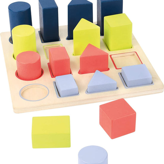 wooden puzzle - geometry shape fitting by hauck toys