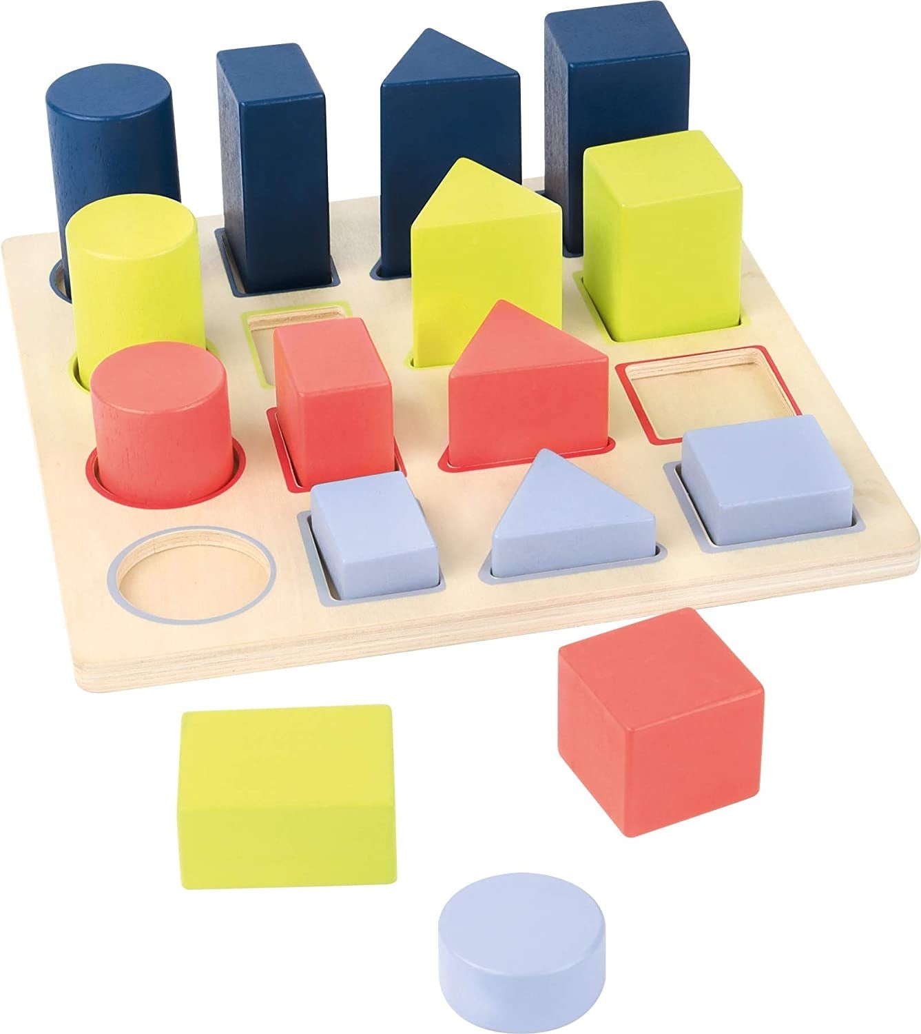 wooden puzzle - geometry shape fitting by hauck toys