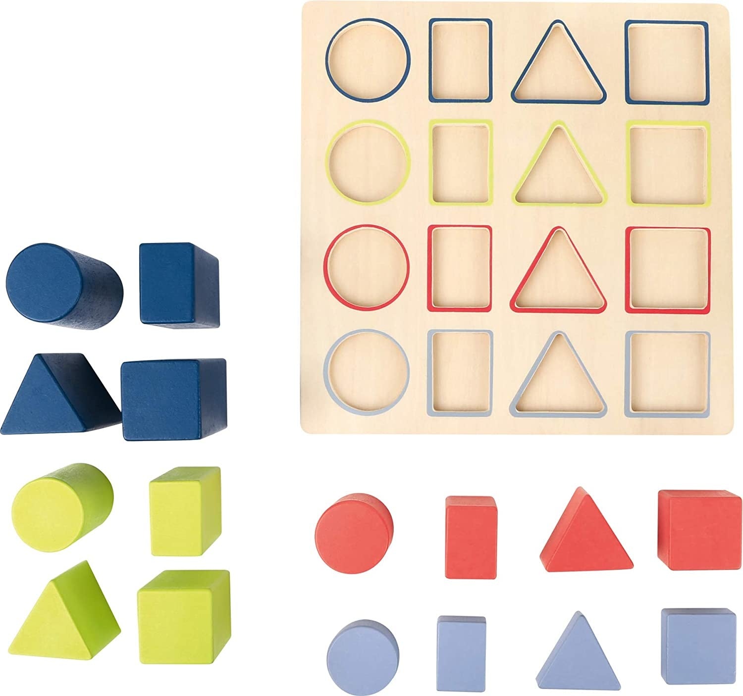 wooden puzzle - geometry shape fitting by hauck toys