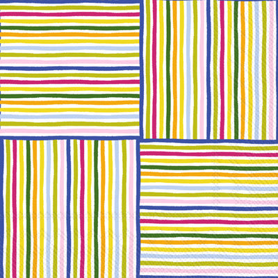 lunch napkins - smart stripes by boston international