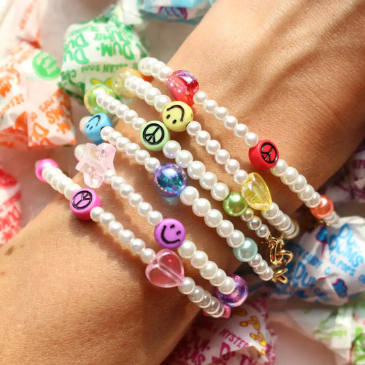 bracelet - gumball - smiley pearl by sofia ramsay