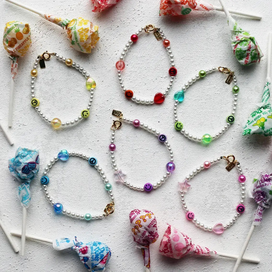 bracelet - gumball - smiley pearl by sofia ramsay