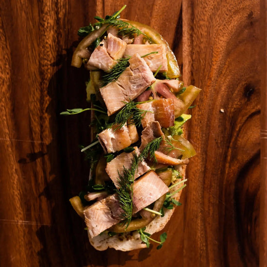 tinned seafood - smoked rainbow trout by fishwife