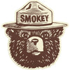 sticker - vinyl - smokey bear logo by the landmark project
