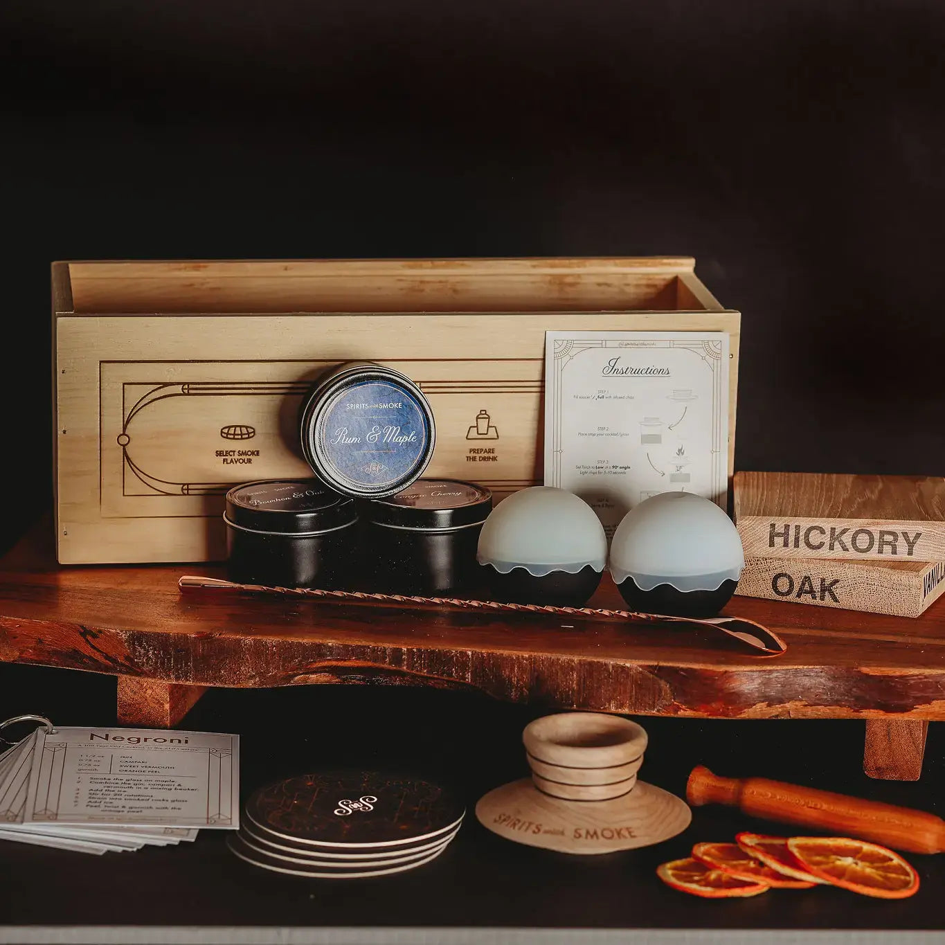 kit - cocktail smoking duo by spirits with smoke