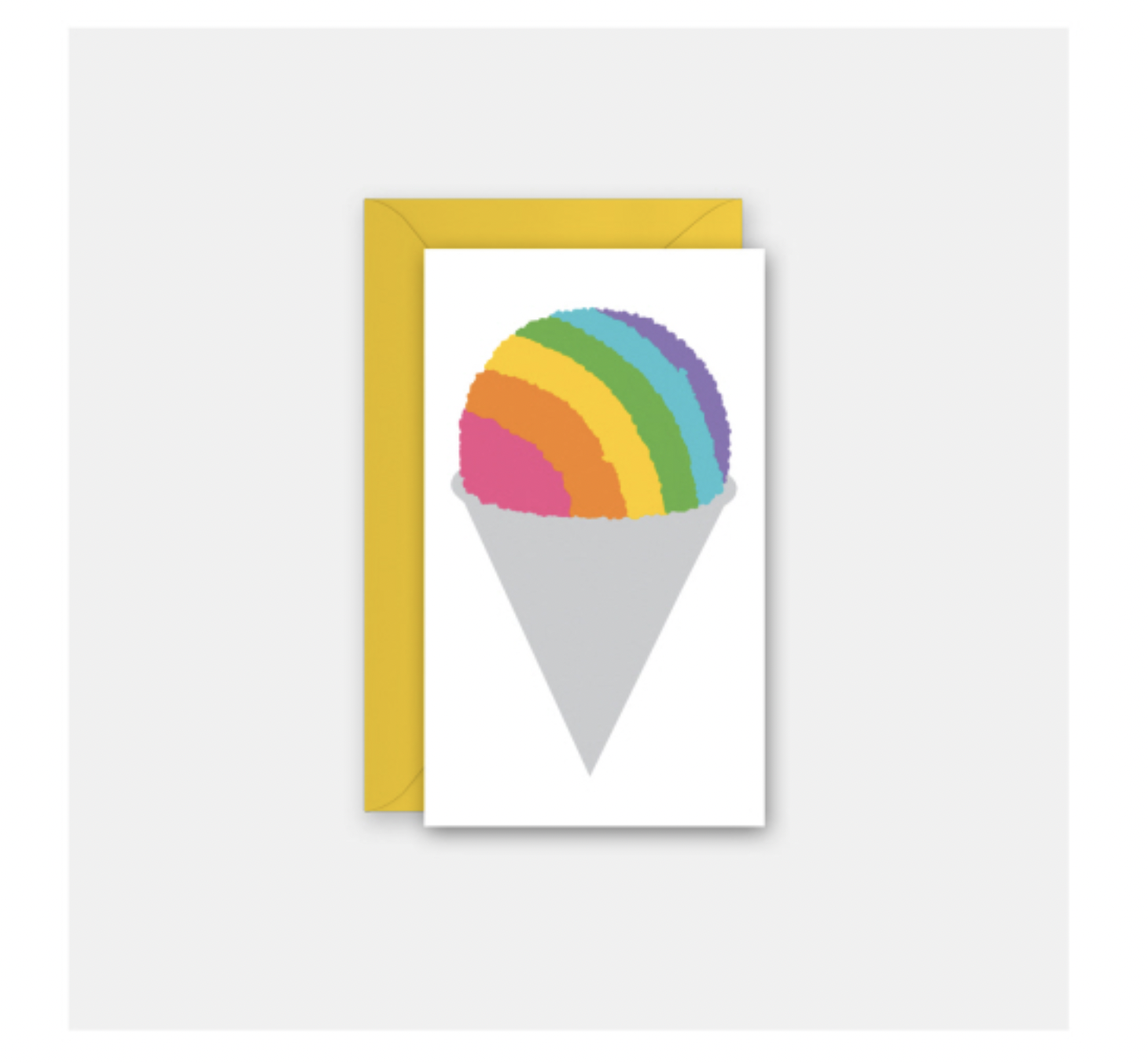 enclosure card - snow cone by rock scissor paper