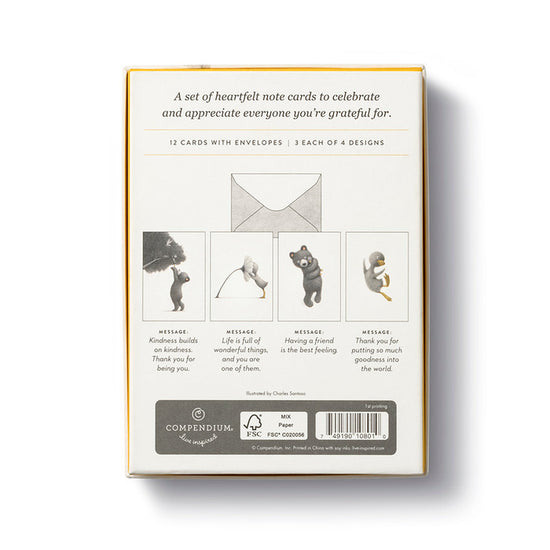 boxed notecards - so much gratitude - set of 12 by compendium