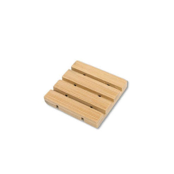 soap dish - natural bamboo - mini/square by plenty