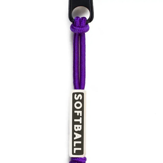 bag zipper tag - softball - elixir by mudlove