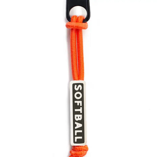 bag zipper tag - softball - fireball by mudlove