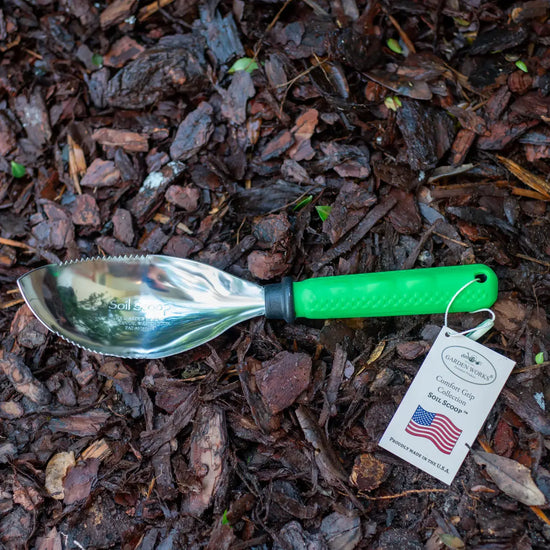 tool - soil scoop™ - comfort grip - usa by garden works