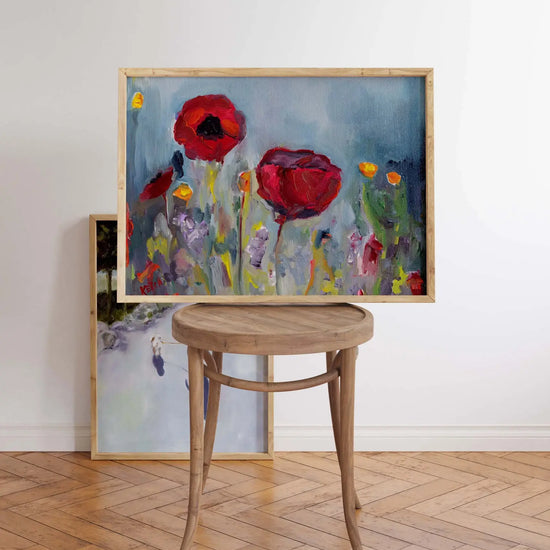 art print - "spark" (red poppies) by mary james ketch studio
