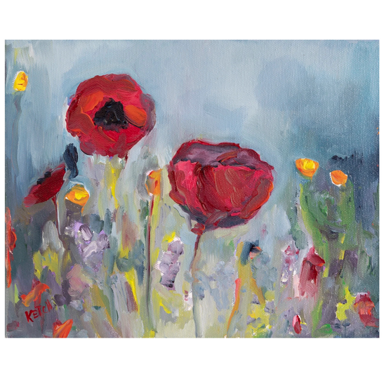 art print - "spark" (red poppies) by mary james ketch studio