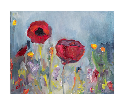 art print - "spark" (red poppies) by mary james ketch studio