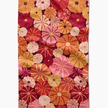 tea towel - microfiber autumn - spicy pumpkins by geometry house