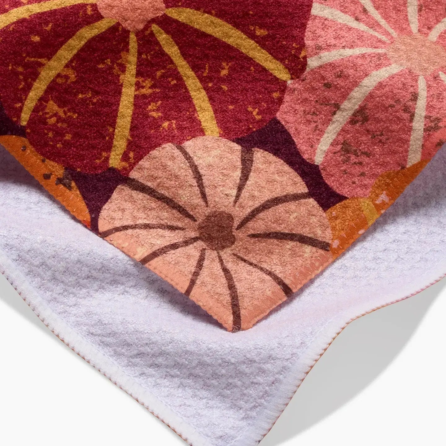 tea towel - microfiber autumn - spicy pumpkins by geometry house