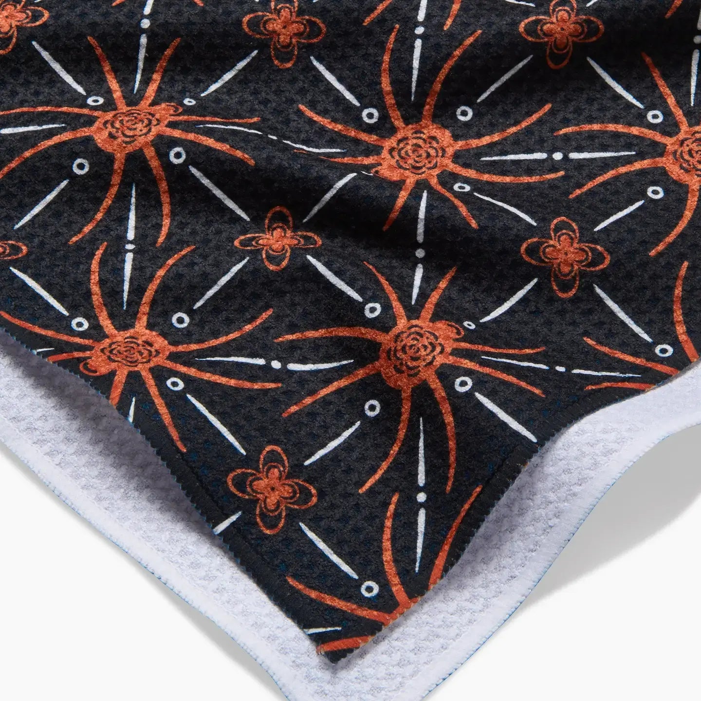 tea towel - microfiber halloween - spider geometric by geometry house