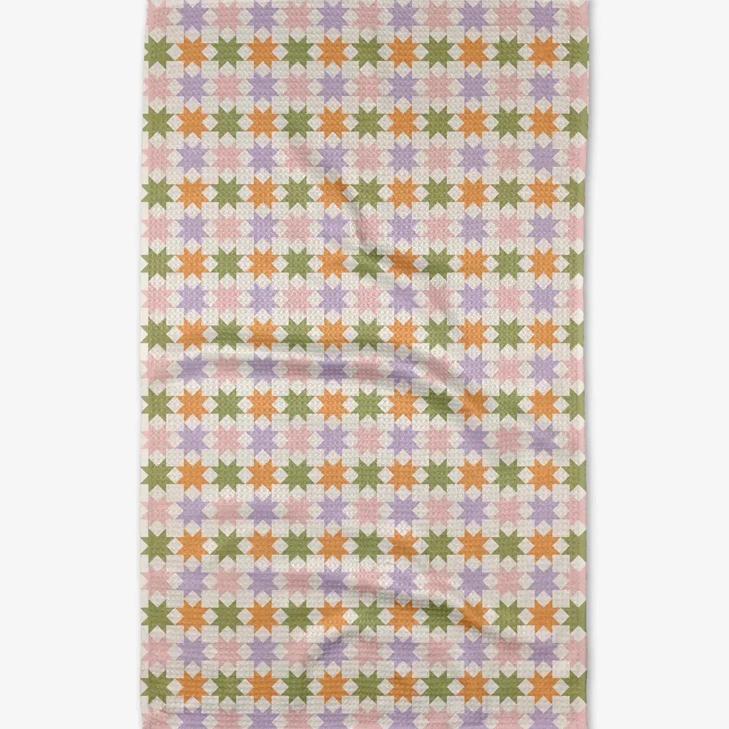 microfiber tea towel - spring quilt by geometry house